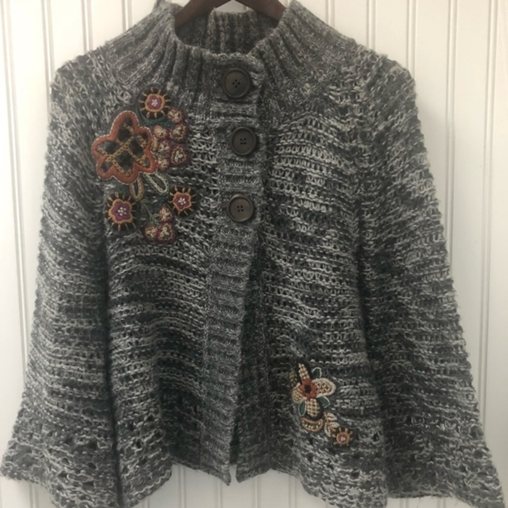 Lulumari Whimsical Embroidered Cardigan